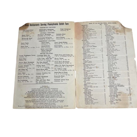 Vintage 1963 Best Loved Pennsylvania Dutch Recipes Cookbook Booklet Lancaster PA - Picture 9 of 10